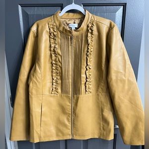 Womens Susan Graver jacket size large gold and tan in color jacket Size Large